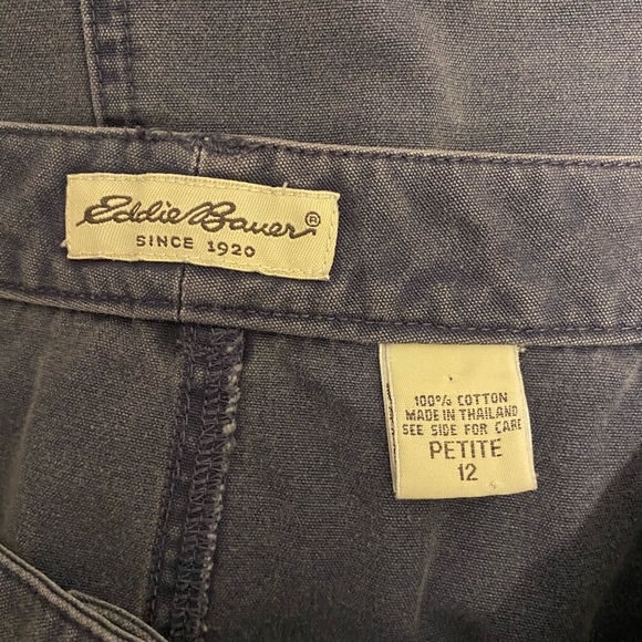⚫️- Eddie Bauer denim skirt button front 12 petite - blue - - Picture 6 of 6